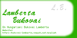lamberta bukovai business card